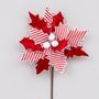 60cm Velvet/Glitter Poinsettia