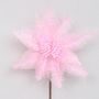 60cm Feathered Poinsettia Pink