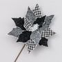 64cm Fabric Poinsettia Black