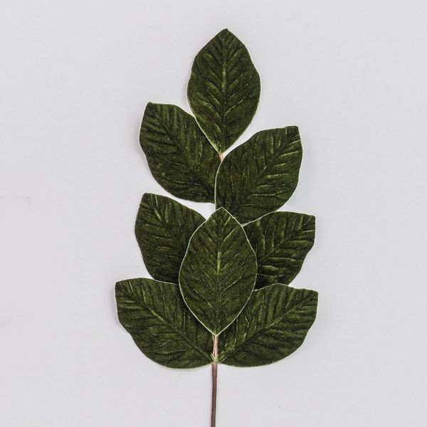 70cm Velvet Leaf Spray Green