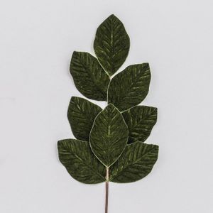 70cm Velvet Leaf Spray Green