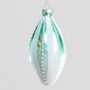 8cm Glass Bead/Glitter Drop Mint