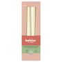 Bolsius Essentials Tapered Candle - 245 x 24mm  Box 4 - Soft Pearl 