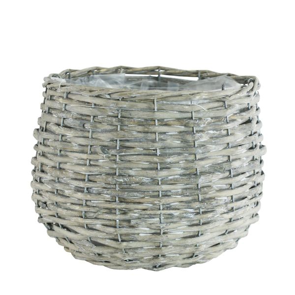 BK990172XL Grey Wicker Basket 18cm