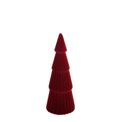 Flocked Tree - Burgundy - H28cm