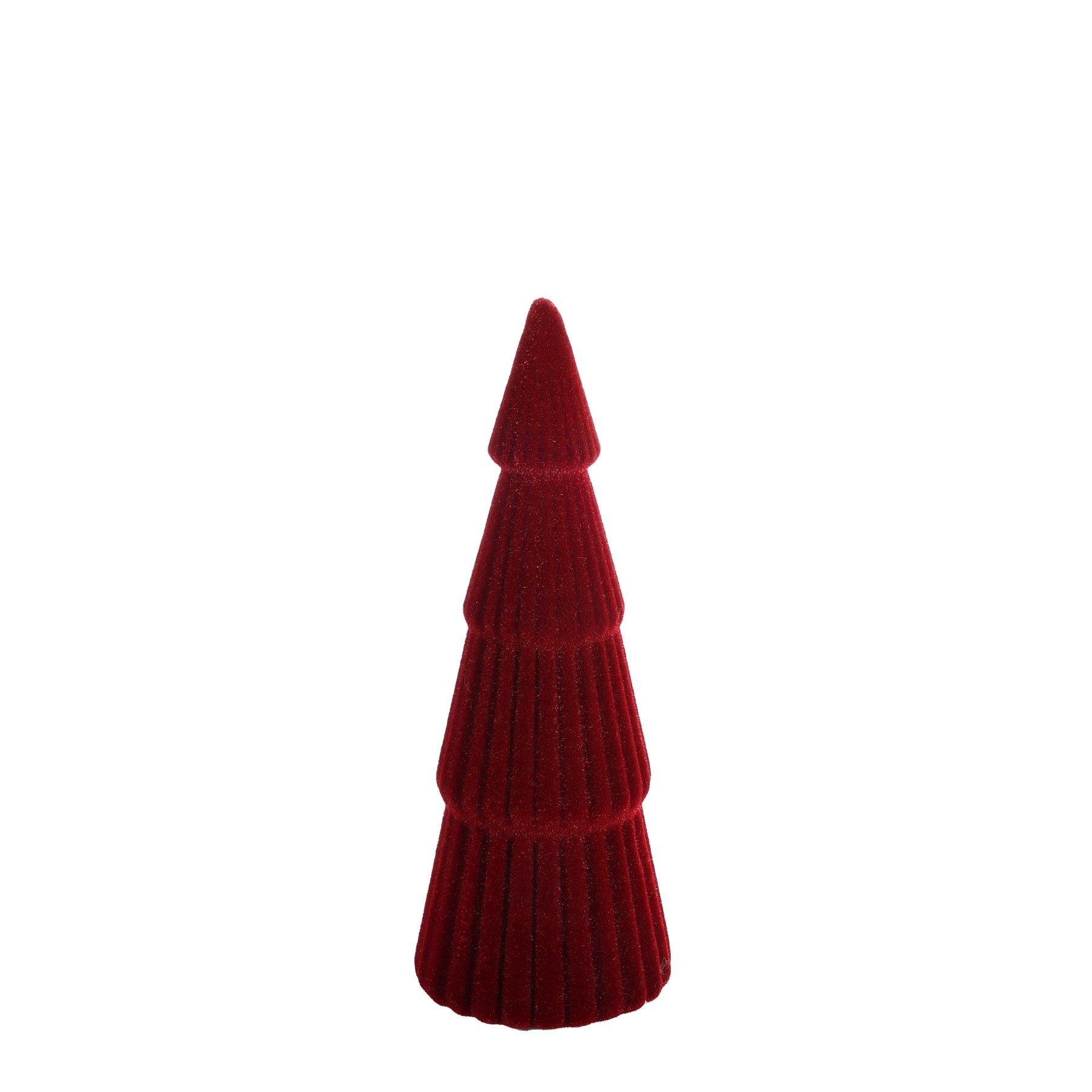 Flocked Tree - Burgundy - H28cm