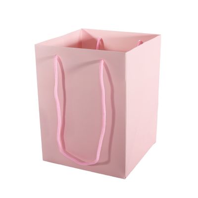 Hand Tie Bag 19x25cm - Pearlised Dusky Pink