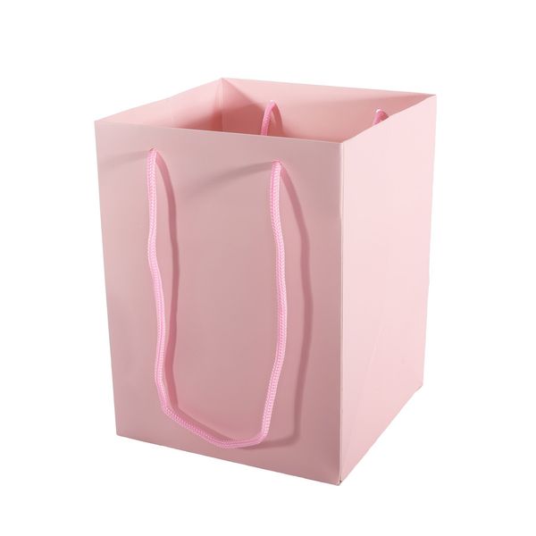 Hand Tie Bag 19x25cm - Pearlised Dusky Pink