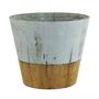 Wooden Planter - painted grey/natural
