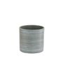 Ceramic pot grey/white stripes 13cm