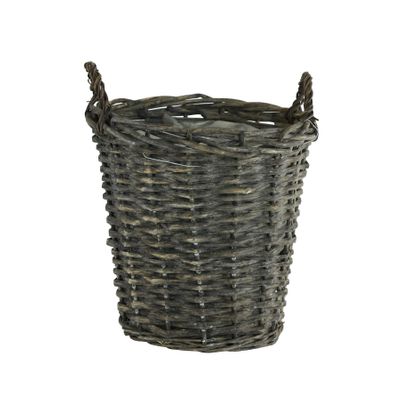 Wicker Basket with small handle + liner 23cm