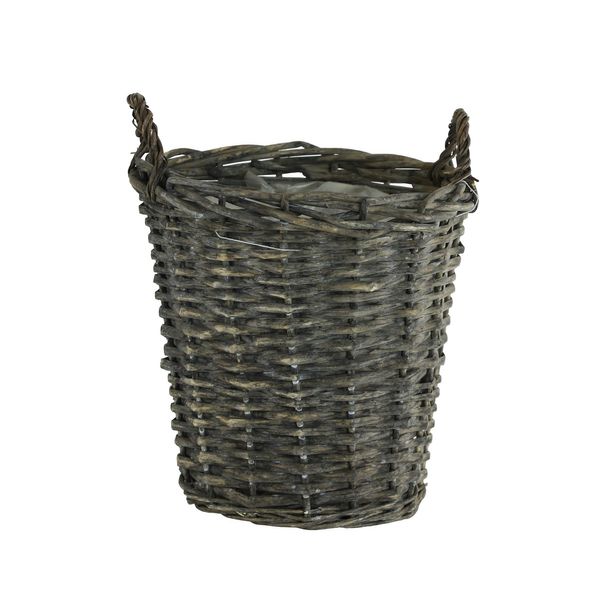 Wicker Basket with small handle + liner 23cm