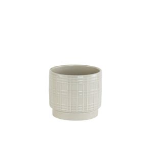 Beige Ceramic Pot 9cm Check