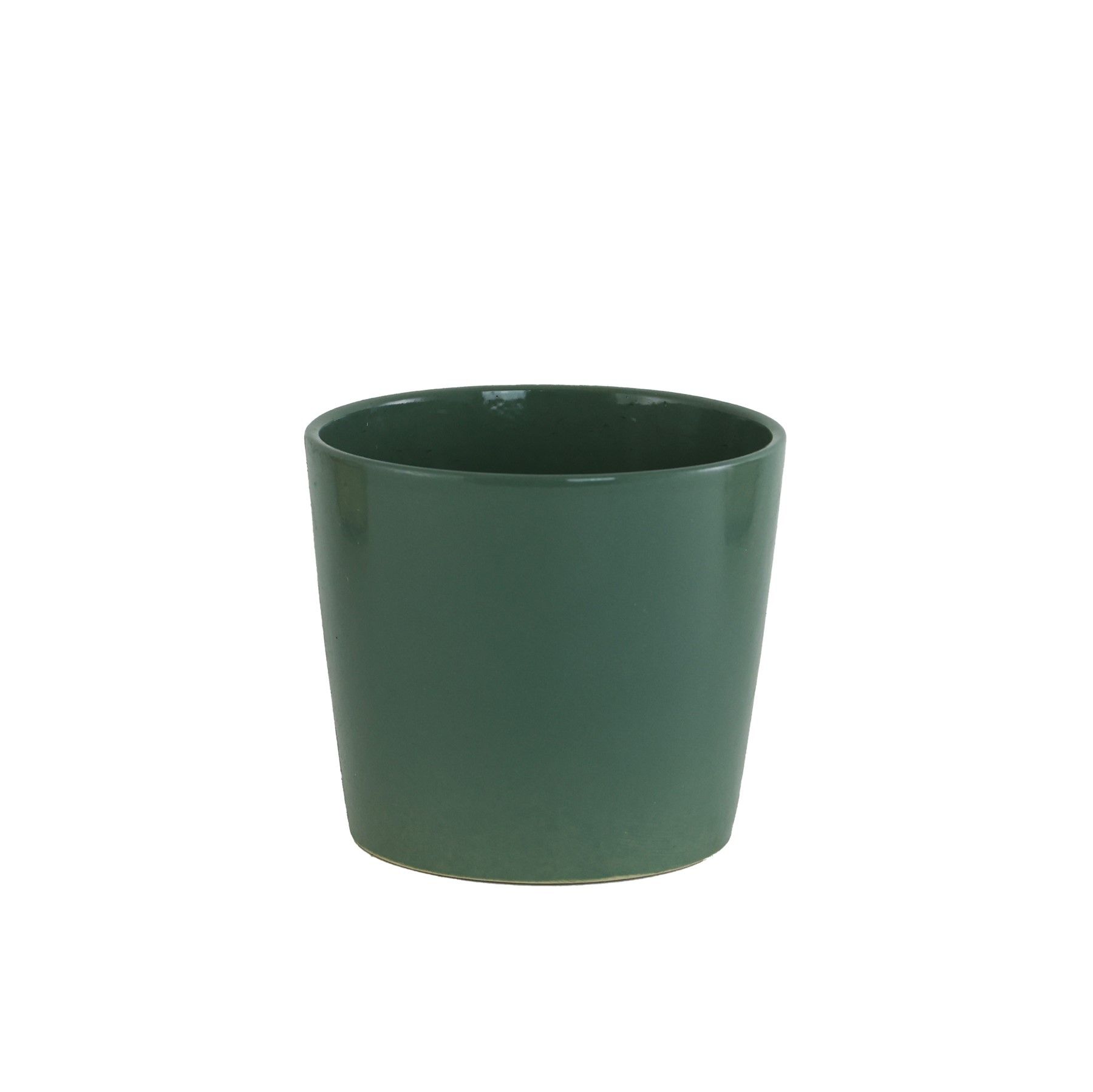 Olive Green Ceramic pot 12cm