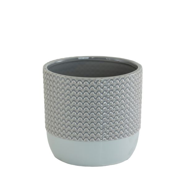 Wavy Line Grey 2 Tone 13cm