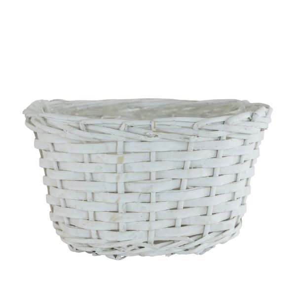 Deluxe White Oval Basket