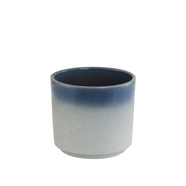 Sprayed Grey Ceramic with Navy Top 10cm 