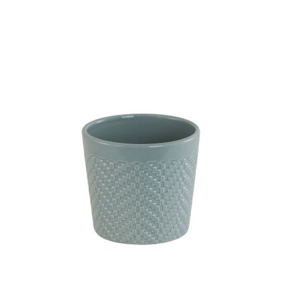 Gloss Grey Block Pattern 10cm 