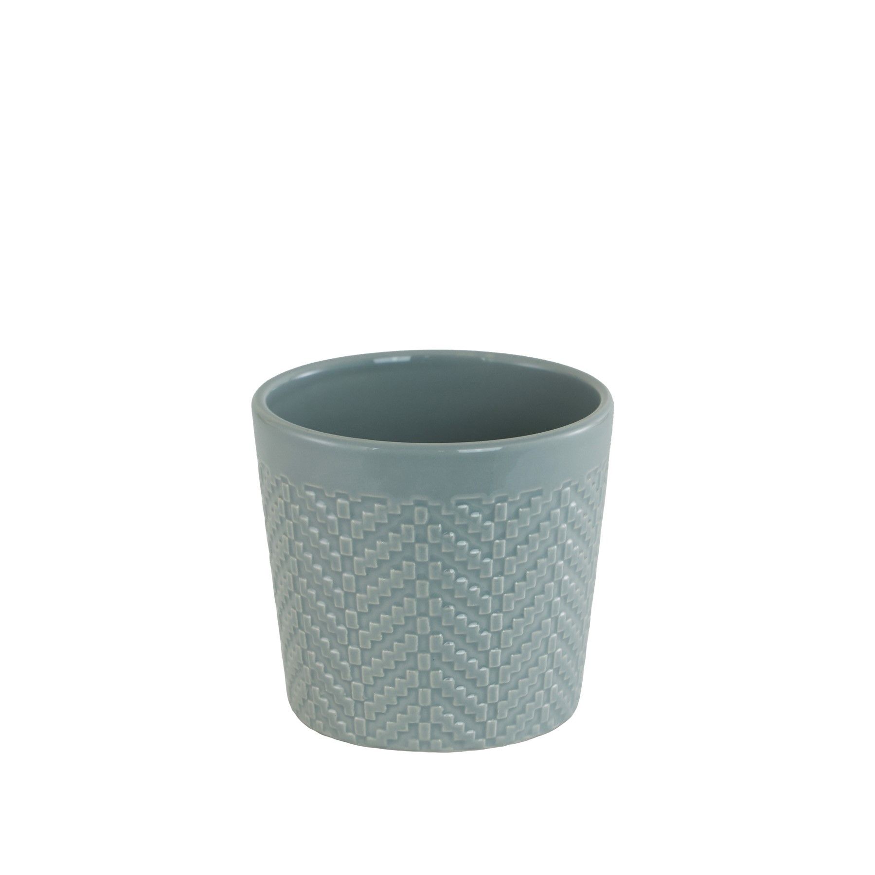 Gloss Grey Block Pattern 10cm 