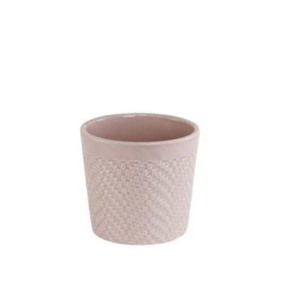 Gloss Pink Ceramic Block Pattern 10cm 