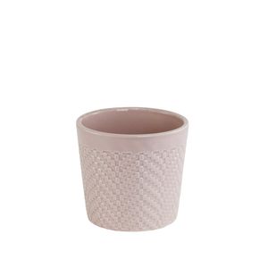 Gloss Pink Ceramic Block Pattern 10cm 
