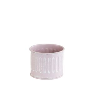 Mi ni zinc pink debossed churn 6cm