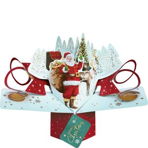 Father Christmas & Sleigh Pop up card 
