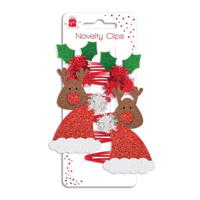 Christmas Hair Clips (Pk3)