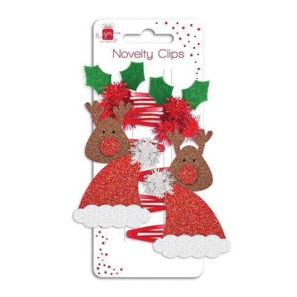 Christmas Hair Clips (Pk3)
