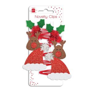 Christmas Hair Clips (Pk3)