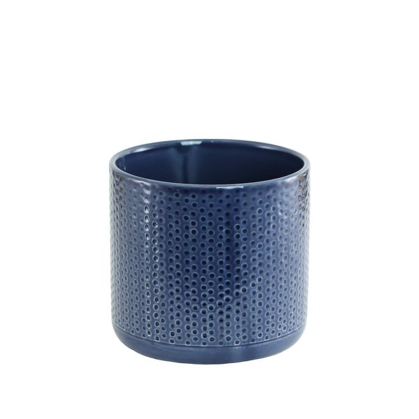 Navy spotty ceramic 12cm