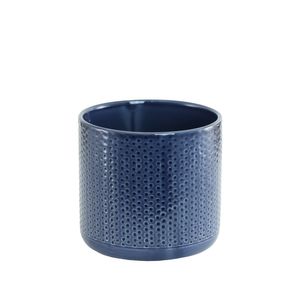 Navy spotty ceramic 12cm