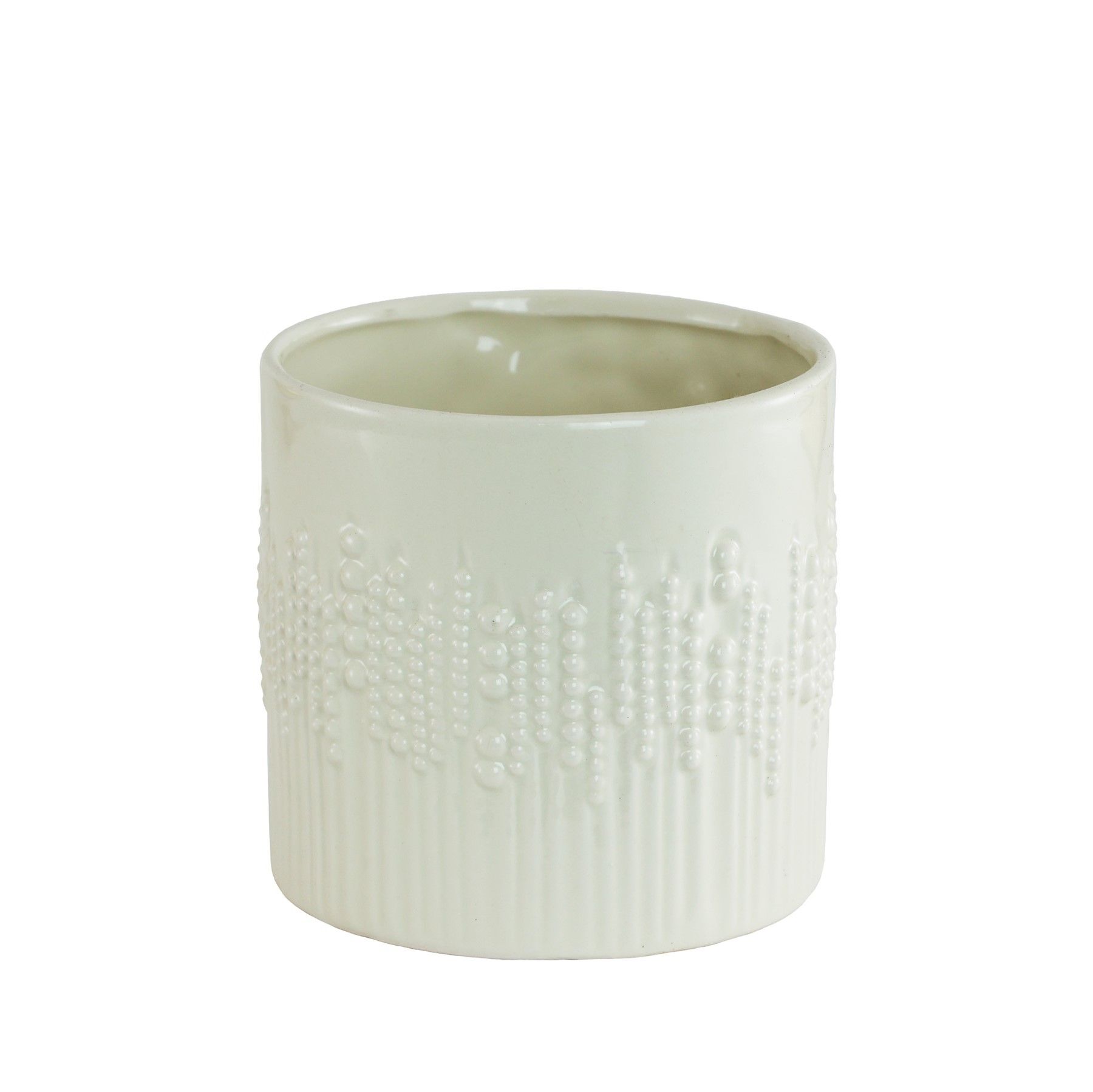 Cream vertical spots gloss 12cm