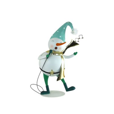 Snowman Pale Blue Singing - H48 x 36cm