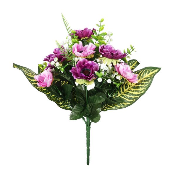 Pembroke Satin Anemones x 9 stems - Purple