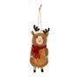 Felt Mouse in a Reindeer Costume Hanging Decoration - H12cm