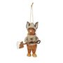 Felt Winter Rabbit with Snow Shovel Hanging Decoration - H15cm