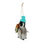 Felt Penguin with Backpack Hanging Decoration - H12cm