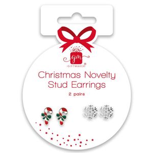 Christmas Stud Earrings Festive (2 Designs)