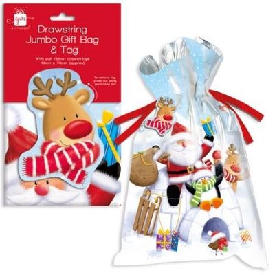 Jumbo Drawstring Gift Bag 