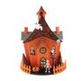 Haunted House Ornament- Orange/ Black - LED Multi Colour - H29cm