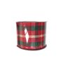 Red, Green & Beige Tartan Ribbon -Wired Edge - 63mm x 10yds