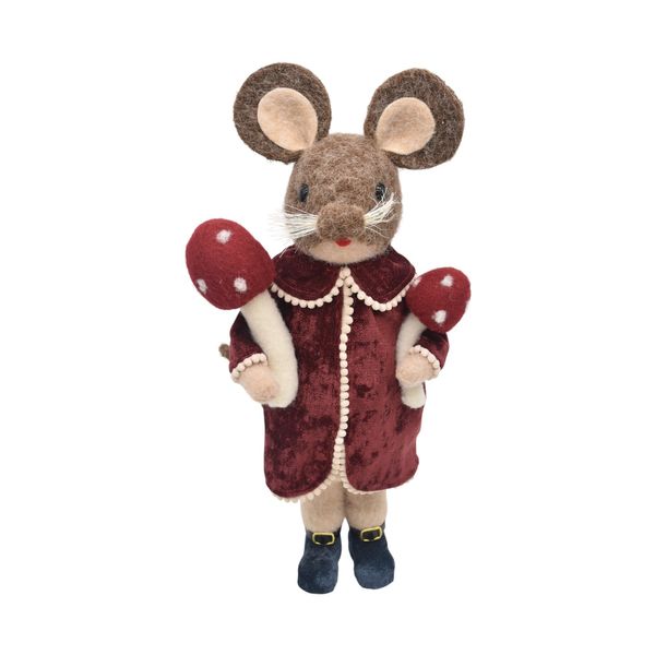 Mouse with Toadstools - H45cm