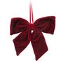 Fabric Hanging Bow - Burgundy - 25cm