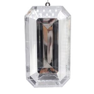 Diamond Gem Rectangle Hanging Ornament - Silver - 24cm