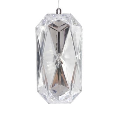 Diamond Gem Jewel Hanging Ornament  - Silver - 19cm