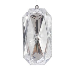 Diamond Gem Jewel Hanging Ornament  - Silver - 19cm