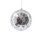 Diamond Round Hanging Ornament  - Silver - 10cm
