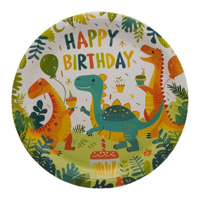 Dino Paper Plates - 9 Inch - 8pk
