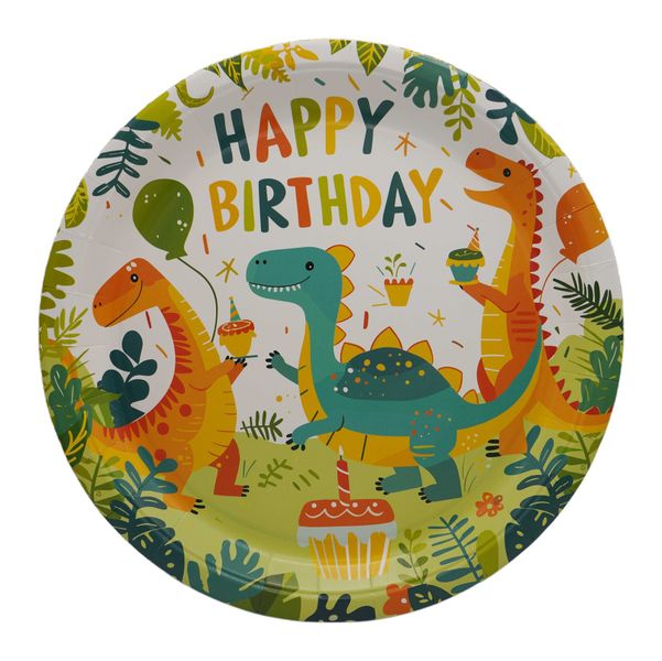 Dino Paper Plates - 9 Inch - 8pk